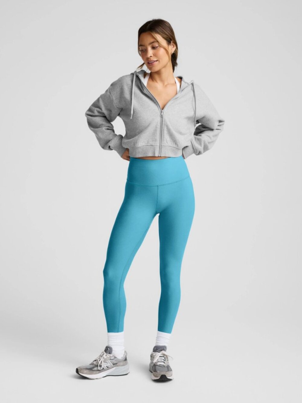 Beyond Yoga Spacedye Caught In The Midi High Waisted Legging Surfer Blue Heather
